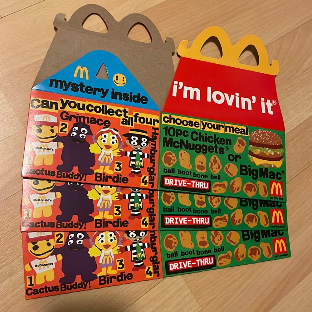 McDonald’s Cactus Plant Flea Market Happy Meal Boxes only Set of Three